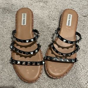 Steve Madden Black Spike Sandals